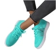 thumbnail image 1 of JINMGG Sneakers for Women Plus Clearance Women Lace Up Sneakers Color Solid Color Shoes Plus Size Fashion Sports Casual Shoes Green 40, 1 of 4