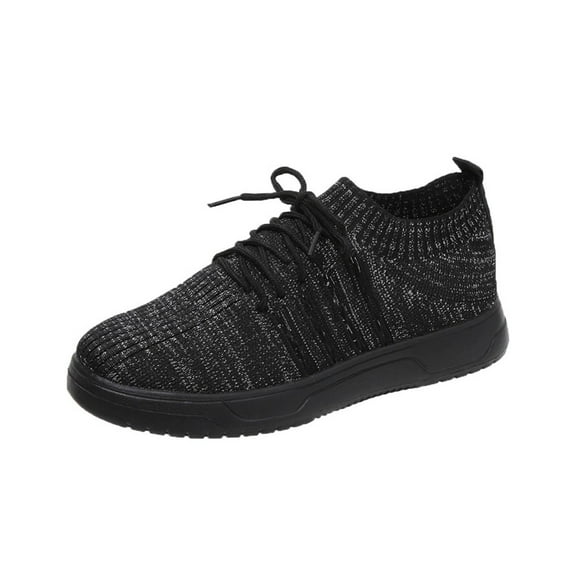 JINMGG Sneakers for Women Plus Clearance Women Lace Up Sneakers Color Solid Color Shoes Plus Size Fashion Sports Casual Shoes Silver 38