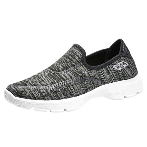 JINMGG Sneakers for Women Plus Clearance Women Ladies Casual Loafers Sneakers Flats Breathable Stretch Cloth Shoes Gray 40