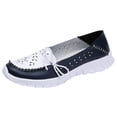 thumbnail image 1 of JINMGG Sneakers for Women Plus Clearance Women Outdoor Flat Hollow Bow Sports Shoes Round Toe Shoes Breathable Sneakers Dark Blue 40, 1 of 1
