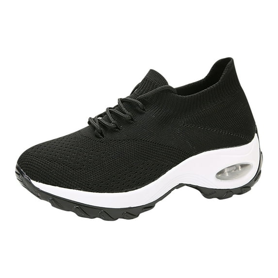 JINMGG Sneakers for Women Plus Clearance Women's Shoes Sports Breathable Women Flying Woven Socks Shoes Walking Casual Running Sneakers Black 40
