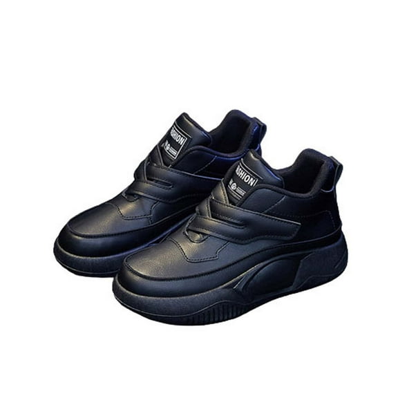 JINMGG Sneakers for Women Plus Clearance Womens Fashion Solid Color High Top Shoes Thick Sole Round Toe Comfortable Casual Shoes Black 35