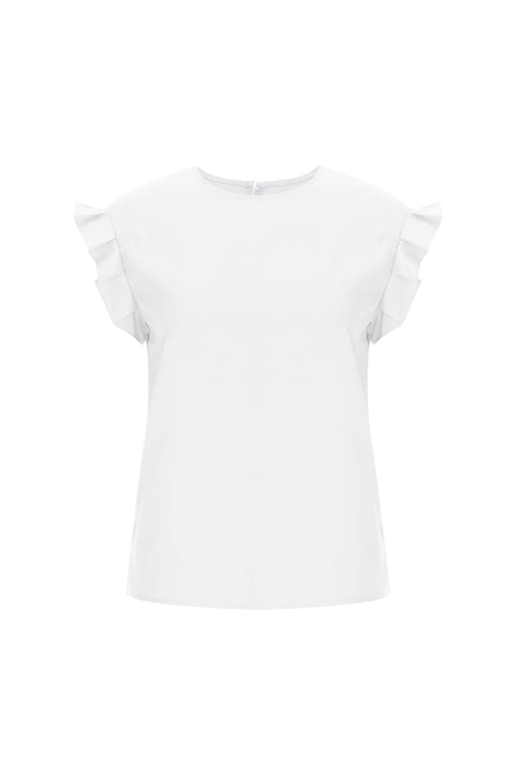 JINMGG Spring Clothes for Women 2024 Fashion Women Summer Casual Round-Neck Short Sleeve Pullove Solid Blouse T-Shirt