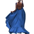 thumbnail image 1 of JINMGG Summer Dresses for Women Clearance under $10,Women Boho Maxi Solid Sleeveless Long Backless Dress Evening Party Beach Dress, 1 of 1