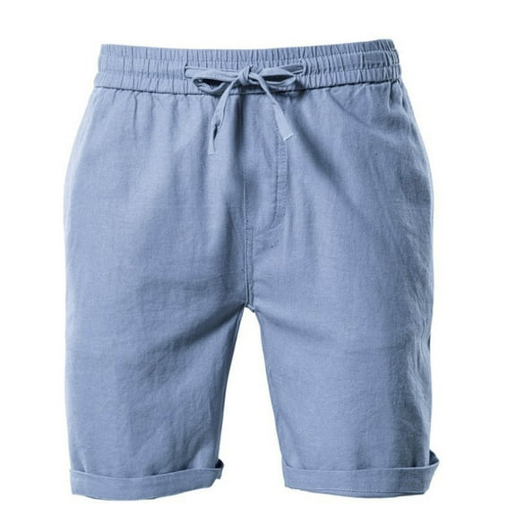 JINMGG Summer Fall Mens Shorts Clearance,Fashion Men Cotton Linen Casual Pants Buttons Lacing Waist Pockets Short Pants