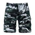 thumbnail image 1 of JINMGG Summer Fall Mens Shorts Clearance,Men Casual Camouflage Zipper Button Multiple Pockets Cropped Cargo Shorts, 1 of 8