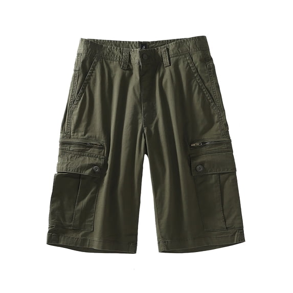 JINMGG Summer Fall Mens Shorts Clearance,Men's Casual Pure Color Outdoors Pocket Beach Work Trouser Cargo Shorts Pant