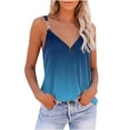 thumbnail image 1 of JINMGG Tank Tops for Women under $5,Fashion Women Summer Print Zipper Sleeveless V-Neck Shirt Vest Camis Blouse Tops Blue M, 1 of 5