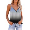 thumbnail image 1 of JINMGG Tank Tops for Women under $5,Fashion Women Summer Print Zipper Sleeveless V-Neck Shirt Vest Camis Blouse Tops Gray XXL, 1 of 5