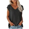 thumbnail image 1 of JINMGG Tank Tops for Women under $5,Women's Sleeveless Tank Tops V Neck Solid Color Casual Shirts Loose Fit Basic Blouse Black XL, 1 of 5