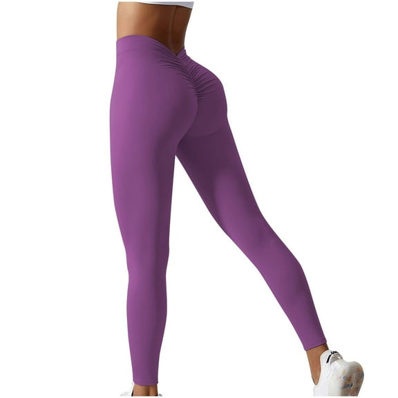 JINMGG Trousers for Women High Waisted Solid Color Casual Slim High Pants with Pokets Fashion Elastic Waist Womens Sports Yoga Pants on Clearance