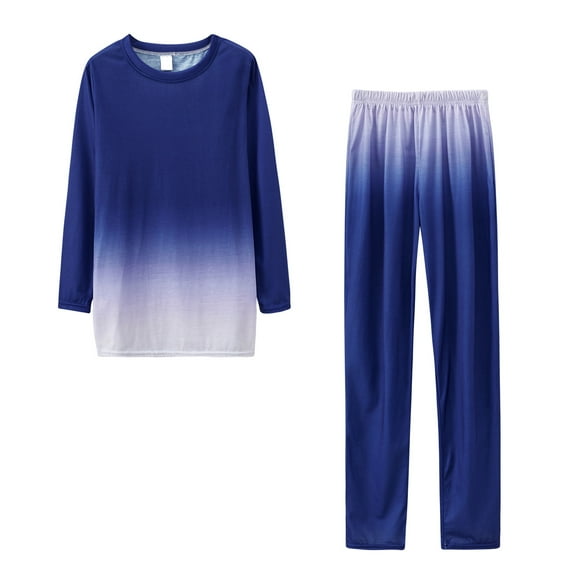 JINMGG Two Piece Outfits Women, 2026 Fashion Fall Women Tie-Dyed Hooded Sweatshirt and pant Tracksuit Sport Suit Blue XL