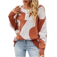 thumbnail image 1 of JINMGG V Neck Sweaters for Women Fall Winter Clearance,Women's Aow Pattern Cross-Border Knitted Sweater 2022 and Winter New Chest Button Half Cardigan, 1 of 6