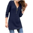 thumbnail image 1 of JINMGG V Neck Sweaters for Women Fall Winter Clearance,Fashion Women Solid V-Neck Winter Autume Warm Knit Sweater Zipper Pullover, 1 of 5