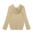 thumbnail image 1 of JINMGG V Neck Sweaters for Women Fall Winter Clearance,Women Fashion Loose Large Size Solid Color Hood Long Sleeves Sweater Tops, 1 of 6