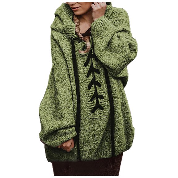 JINMGG V Neck Sweaters for Women Fall Winter ,Women Lady Plus Size Fashion Hooded Sexy Loose Sweater Blouse Tops