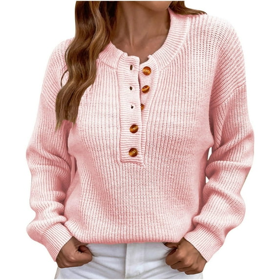 JINMGG V Neck Sweaters for Women Fall Winter ,Women's Casual Sexy Fashion V-Neck Solid Color Long Sleeve Tops Blouse