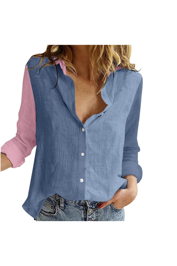 JINMGG Winter Coats for Women, 2024 Fashion Winter Clearance Women Printed Cotton Long Sleeve Tank Career Bloues Cardigan Tops Navy XL