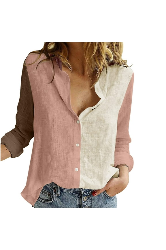 JINMGG Winter Coats for Women, 2024 Fashion Winter Clearance Women Printed Cotton Long Sleeve Tank Career Bloues Cardigan Tops Pink XL