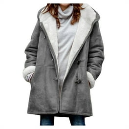 Womens Plus Size Winter Overcoat with Pockets Velvet Lined for Extra Warmth Walmart