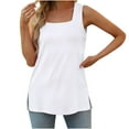 thumbnail image 1 of JINMGG Women's Fashion Printed Round Neck Comfortable Loose T-Shirt Sleeveless Blouse Casual Tops White L, 1 of 6