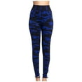 thumbnail image 1 of JINMGG Womens Clearance Plus Size Pants Camouflage Imitation Denim Leggings Elastic Slim Breathable Capris Blue XL, 1 of 6