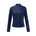 thumbnail image 1 of JINMGG Womens Coats Clearance, Winter Coats for Women Women Ladies Lapel Motor Jacket Coat Zip Biker Short Punk Cropped Tops, 1 of 3