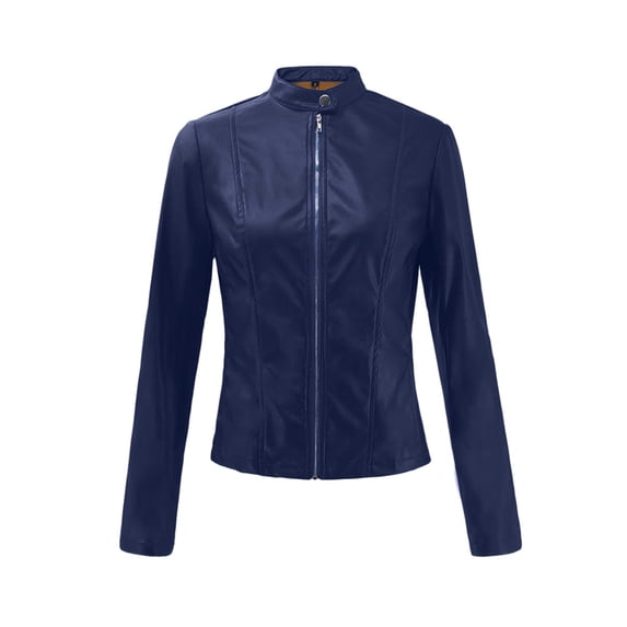 JINMGG Womens Coats Clearance, Winter Coats for Women Women Ladies Lapel Motor Jacket Coat Zip Biker Short Punk Cropped Tops