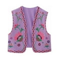 thumbnail image 1 of JINMGG Womens Coats Clearance, Winter Coats for Women Women Vintage Embroidered Vest Tops Linen Cropped Sleeveless Floral Cardigans Fashion Vests, 1 of 8