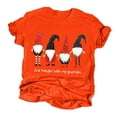 thumbnail image 1 of JINMGG Womens Plus Size $5 Fashion Women Christmas Print Short Sleeves O-Neck Loose T-Shirt Blouse Tops Orange S, 1 of 3