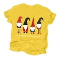 thumbnail image 1 of JINMGG Womens Plus Size $5 Fashion Women Christmas Print Short Sleeves O-Neck Loose T-Shirt Blouse Tops Yellow S, 1 of 3