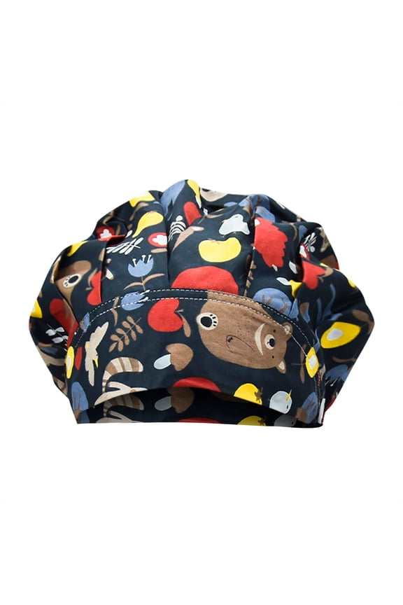 JINMGG Womens Plus Size Clearance $5 Scrub Cap Hat Suction Sweat Towel Nurse Cap Printed Baotou Cap
