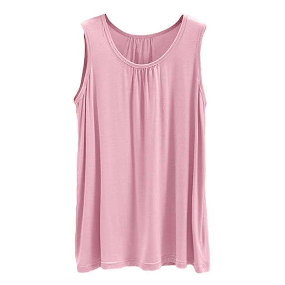 JINMGG Womens Plus Size $5 ,Tank Tops for Women Summer Printed Camisole Sleeveless T-shirt Loose V Neck Shirts