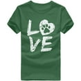 thumbnail image 1 of JINMGG Womens Plus Size Clearance $5 Unisex T-Shirt Printed Pattern Casual Fashion Soild Color Short Sleeve Tops Green XXXL, 1 of 8