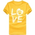 thumbnail image 1 of JINMGG Womens Plus Size $5 Unisex T-Shirt Printed Pattern Casual Fashion Soild Color Short Sleeve Tops Yellow XXXL, 1 of 8