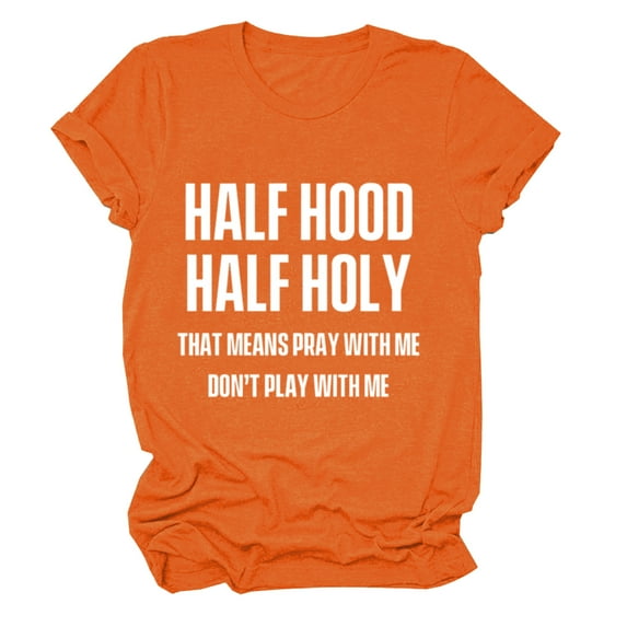 JINMGG Womens Plus Size Clearance $5 Women Cat Letter Printing Short Sleeve Shirt Casual Tops Blouse Yellow XXL