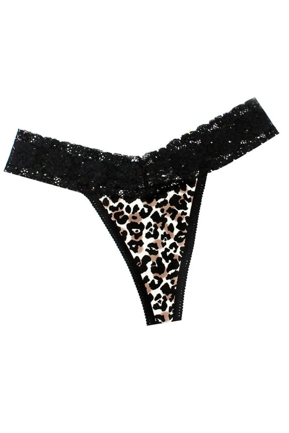 JINMGG Womens Plus Size Clearance $5 Women Lace Briefs Leopard Print Thongs G-string Lingerie Underwear