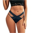 thumbnail image 1 of JINMGG Womens Plus Size Clearance $5 Women Soild Lace Low Waisted G-String Panties Briefs Underwear Bikini Dark Blue L, 1 of 8