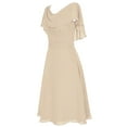 thumbnail image 1 of JINMGG Womens Plus Size $5 Women formal Wedding Bridesmaid High-waist Party Ball Prom Gown Cocktail Dress Beige XL, 1 of 5