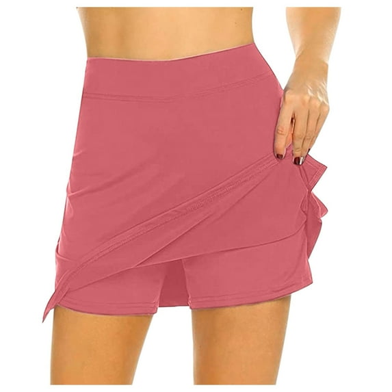 JINMGG Womens Plus Size Clearance $5 Women's Active Performance Skort Lightweight Skirt for Running Tennis Golf Sport Pink XL