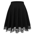 thumbnail image 1 of JINMGG Womens Plus Size Clearance $5 Women's Basic Versatile Stretchy A-line Flared Casual Mini Skater Skirt Black M, 1 of 8