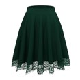 thumbnail image 1 of JINMGG Womens Plus Size Clearance $5 Women's Basic Versatile Stretchy A-line Flared Casual Mini Skater Skirt Green L, 1 of 1
