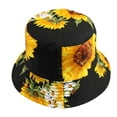 thumbnail image 1 of JINMGG Womens Plus Size Clearance $5 Women's Fashion Outdoors Sunflower Sunshade Windbreak Basin Fisherman Hat, 1 of 2