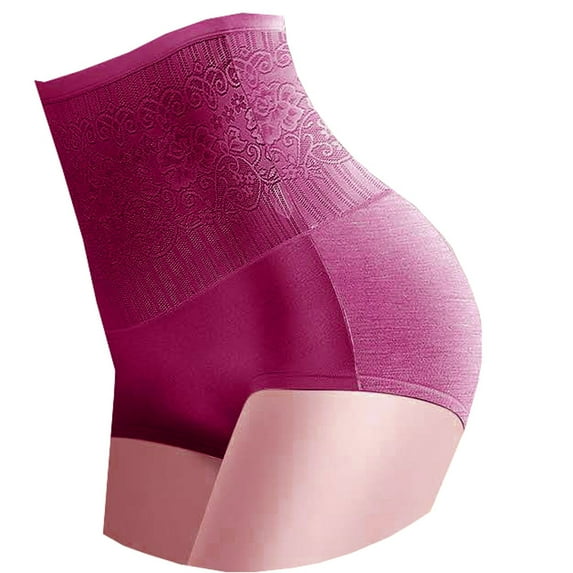 JINMGG Womens Plus Size Clearance $5 Women's High Waist Nice Buttocks Peach Buttocks Belly-up Pants Buttocks Panties Wine XL