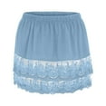 thumbnail image 1 of JINMGG Womens Plus Size Clearance $5 Women's Layered Tiered Sheer Lace Trim Extender Half Slip Plus Size Skirt Blue XXXXXL, 1 of 7