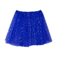 thumbnail image 1 of JINMGG Womens Plus Size Clearance $5 Womens High Quality Pleated Gauze Short Skirt Adult Dancing Skirt Blue One Size, 1 of 5