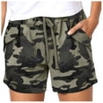 thumbnail image 1 of JINMGG Womens Plus Size Clearance $5 Womens Plus Size Drawstring Casual Elastic Waist Pocket Loose Solid Shorts Pants Camouflage L, 1 of 4