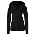 thumbnail image 1 of JINMGG Womens Plus Size Coats Clearance,Women's Loose Fashion Lapel Coat Zipper Long Sleeve Fleece Hoodie Coat, 1 of 8