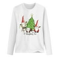 thumbnail image 1 of JINMGG Womens Plus Size T-Shirts,Women Christmas Casual Long Sleeve O-neck Sweatshirt Pullover Blouse White XL, 1 of 3