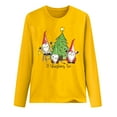 thumbnail image 1 of JINMGG Womens Plus Size T-Shirts Clearance,Women Christmas Casual Long Sleeve O-neck Sweatshirt Pullover Blouse Yellow XXXL, 1 of 3
